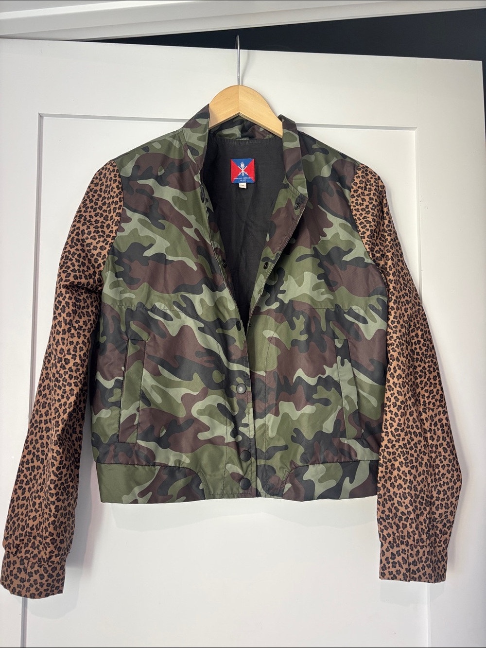 Opening Ceremony Camo Leopard Print Bomber Jacket Women’s M